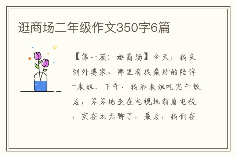 逛商场二年级作文350字6篇