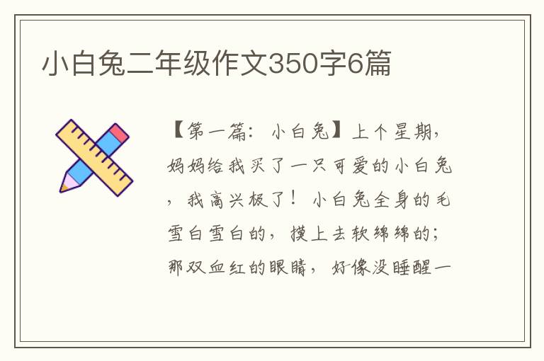 小白兔二年级作文350字6篇