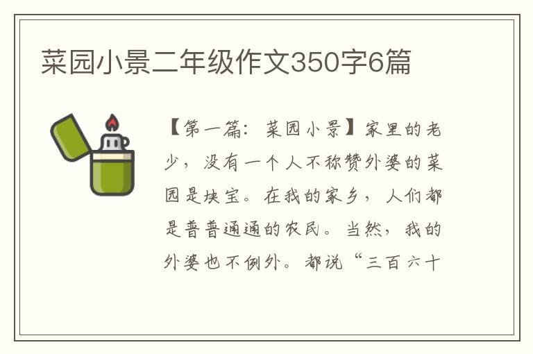 菜园小景二年级作文350字6篇