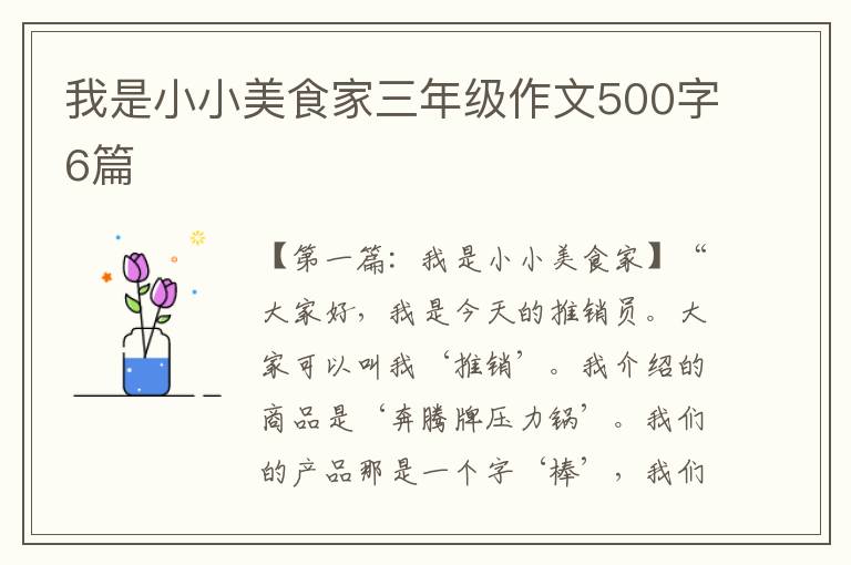 我是小小美食家三年级作文500字6篇