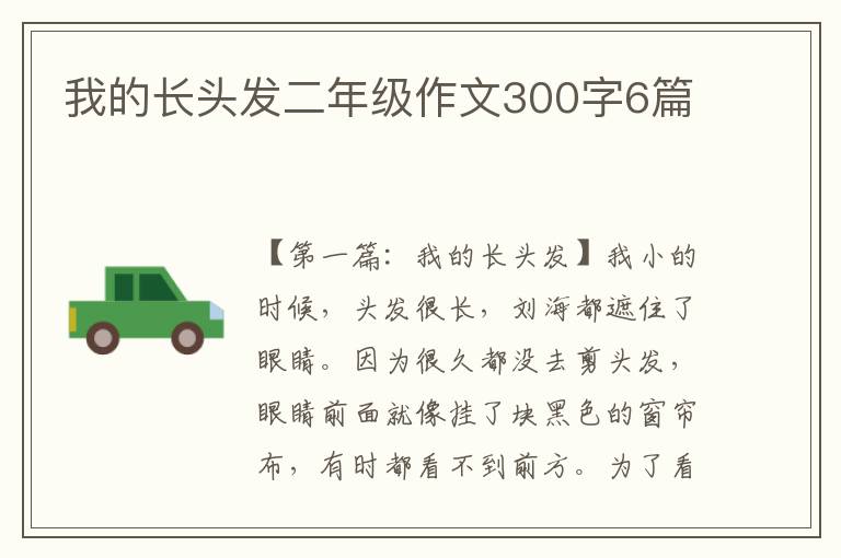 我的长头发二年级作文300字6篇