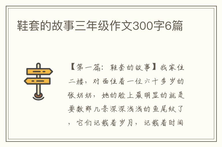 鞋套的故事三年级作文300字6篇