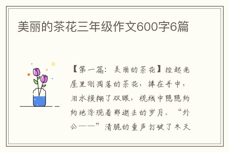 美丽的茶花三年级作文600字6篇