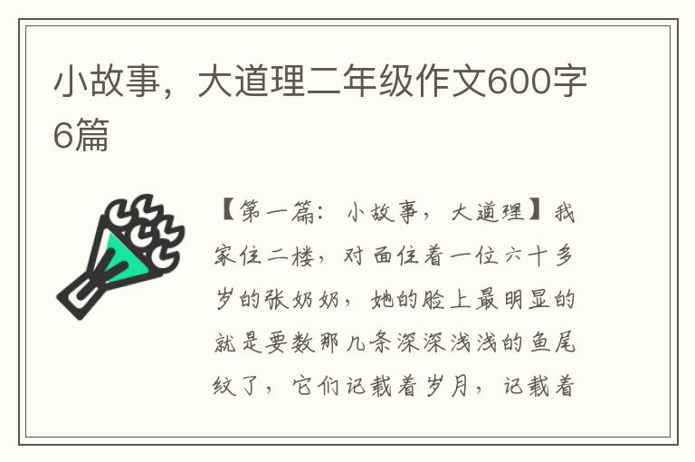 小故事，大道理二年级作文600字6篇