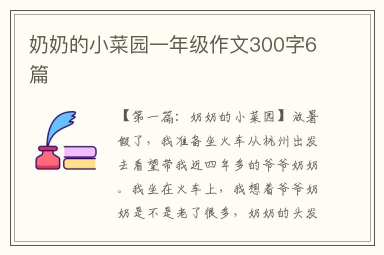 奶奶的小菜园一年级作文300字6篇