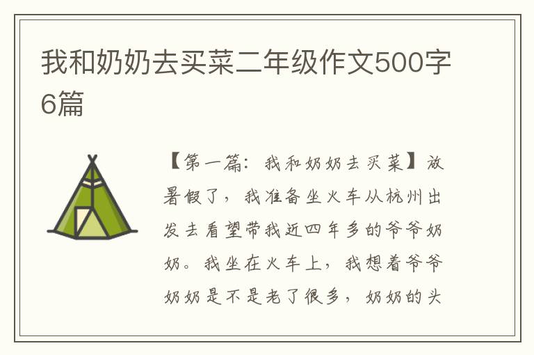 我和奶奶去买菜二年级作文500字6篇