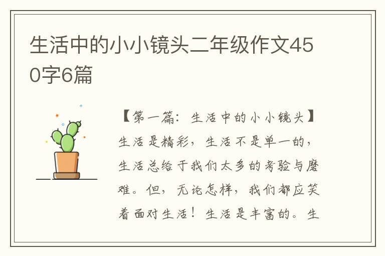 生活中的小小镜头二年级作文450字6篇