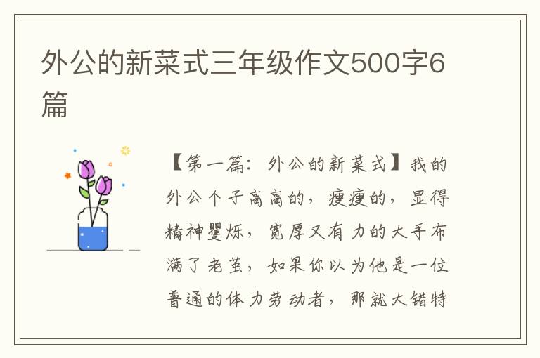 外公的新菜式三年级作文500字6篇