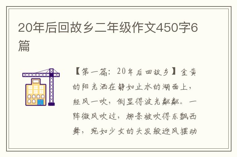 20年后回故乡二年级作文450字6篇