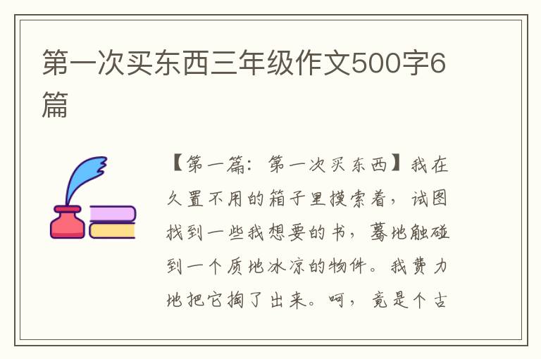 第一次买东西三年级作文500字6篇