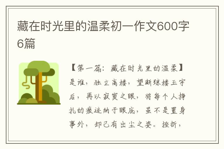 藏在时光里的温柔初一作文600字6篇