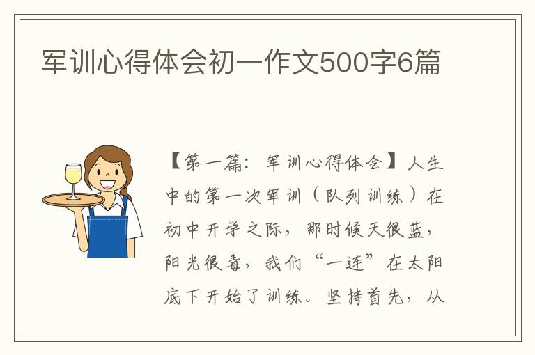 军训心得体会初一作文500字6篇